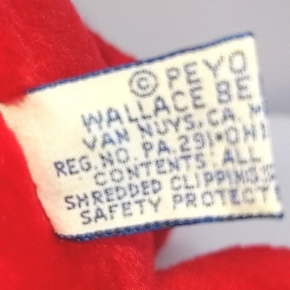 VTG 1980s Wallace Berrie Papa Smurf Plush Stuffed Toy 12